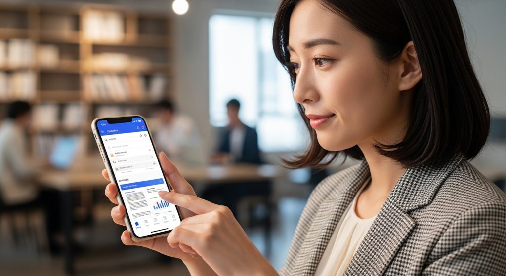 クラウドに保存した書類を外出先からスマホで瞬時に検索・確認するタイムハック