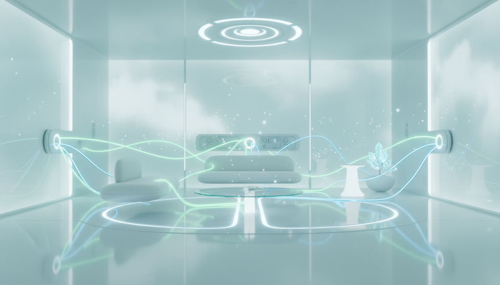 物理的なモノを減らし、精神的な自由を手に入れた空間のイメージ